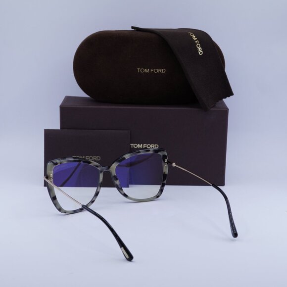 Tom Ford FT5882-B 005 Butterfly Eyeglasses 55mm - Black Gold - Picture 9 of 9